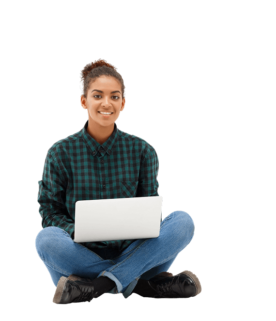 Young woman with laptop